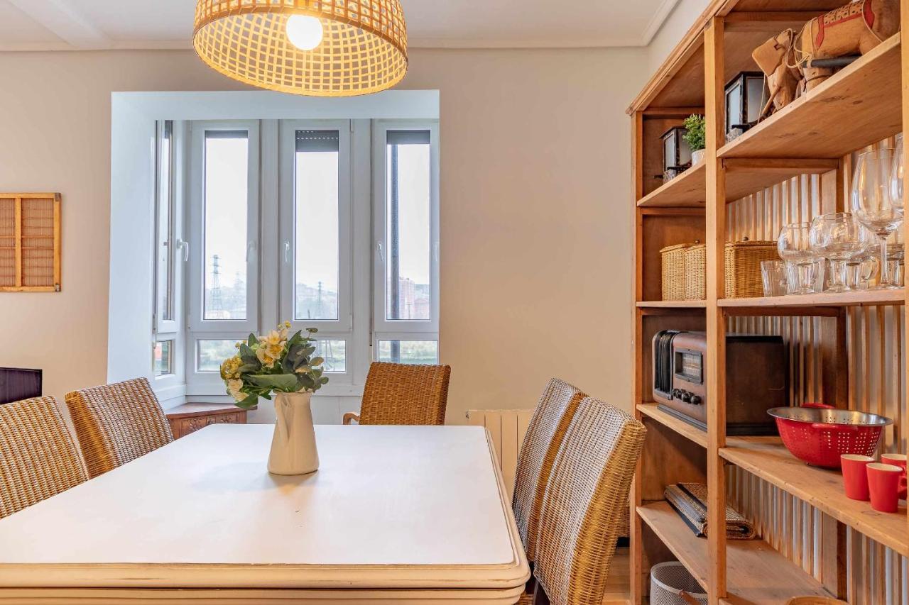 Apartamento Kuia Con Vistas Frontales A La Ria De Bilbao Cerca Del Metro Erandio Esterno foto