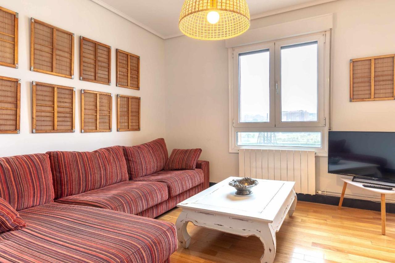 Apartamento Kuia Con Vistas Frontales A La Ria De Bilbao Cerca Del Metro Erandio Esterno foto